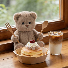 Медведь Lina TeddyTales, цвет заварного крема, S, 20 см